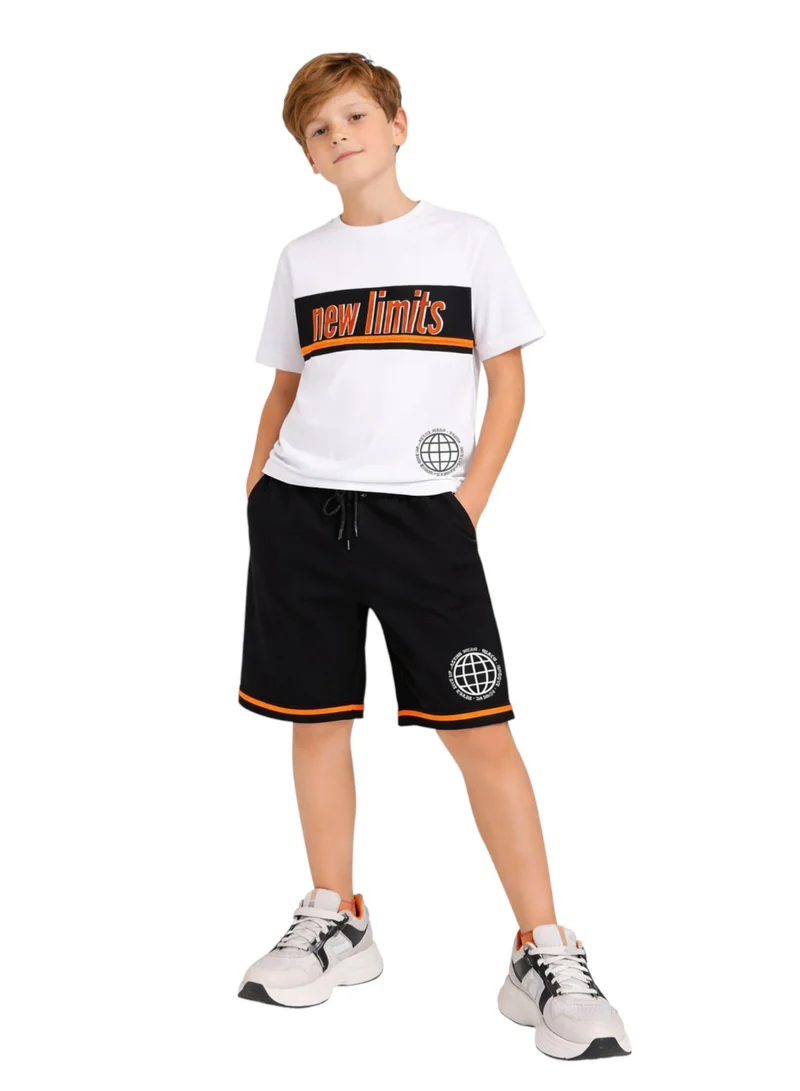 Victor And Jane  Boys New Limits Oversized T-Shirt & Black Shorts Set for Men | Best Price UAE